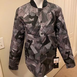 Spyder Men Ouzo Shirt Insulator Jacket Black Camo
